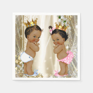 Serviette En Papier Fête de naissance de prince et princesse ethniques
