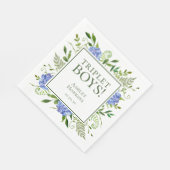 Serviette En Papier Fête de naissance des triplés garçons Hydrangeas b (Coin)