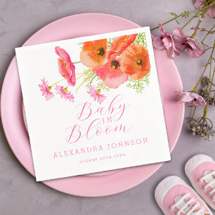 Serviette En Papier Fête de naissance élégante et vibrante pour bébé f