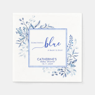 Serviette En Papier Fête de naissance Fleur sauvage bleue quelque chos