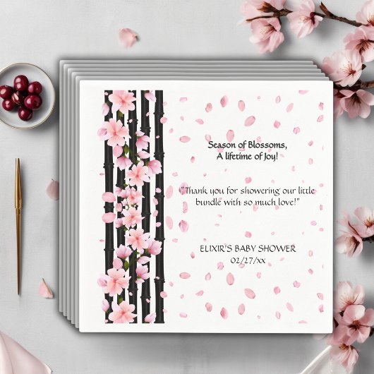 Serviette En Papier Fête de naissance Fleurs de cerisier Sakura Spring