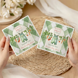 Serviette En Papier Fête de Naissance Petite Pousse Genre Neutre Rusti