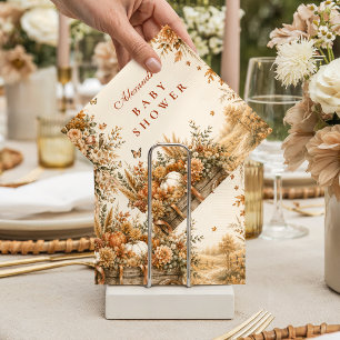 Serviette En Papier Fête de Naissance Rustique Boho Citrouille
