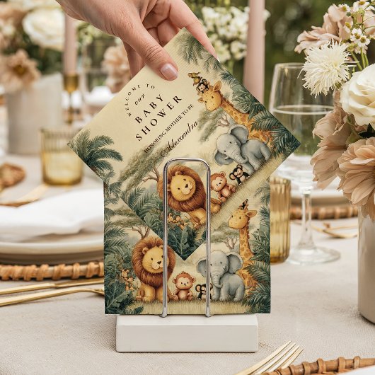 Serviette En Papier Fête de naissance Rustique Safari Friends