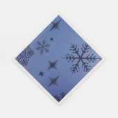 Serviette En Papier Fête de neige noire (Coin)