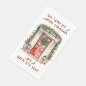 Serviette En Papier Fête de Noël à la maison (Coin)