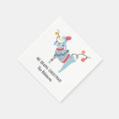 Serviette En Papier Fête de Noël au pull moche à thème lama (Coin)