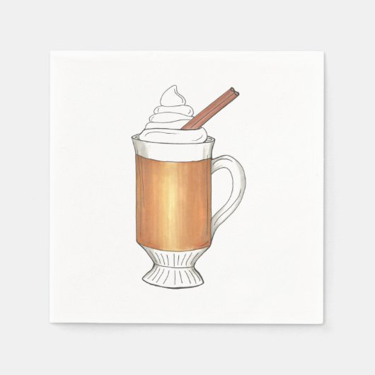 Serviette En Papier Fête de Noël au rhum à beurre chaud (Devant)