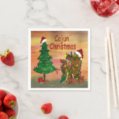 Serviette En Papier Fête de Noël cajun (En situation)