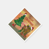 Serviette En Papier Fête de Noël cajun (Coin)