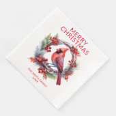 Serviette En Papier Fête de Noël Cardinal Red (Coin)
