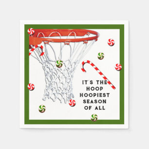 Serviette En Papier Fête de Noël de basketball