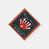 Serviette En Papier Fête de Noël de Bowling (Coin)
