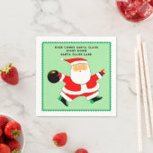 Serviette En Papier Fête de Noël de bowling (En situation)