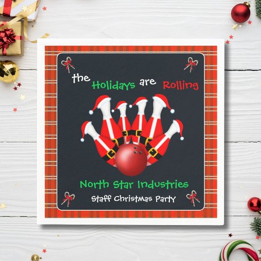 Serviette En Papier Fête de Noël de Bowling
