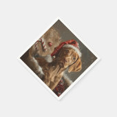Serviette En Papier Fête de Noël de Chien Vizsla (Coin)
