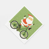 Serviette En Papier Fête de Noël de cyclisme en vélo (Coin)
