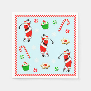 Serviette En Papier Fête de Noël de golf