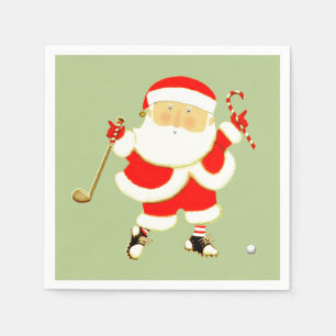 Serviette En Papier Fête de Noël de golf