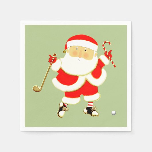 Serviette En Papier Fête de Noël de golf (Devant)