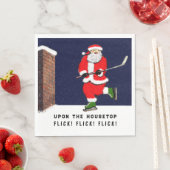 Serviette En Papier Fête de Noël de Hockey (En situation)