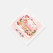 Serviette En Papier Fête de Noël de la maison de pain d'épices (Coin)