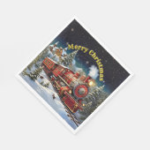 Serviette En Papier Fête de Noël de l'homme du train à vapeur (Coin)