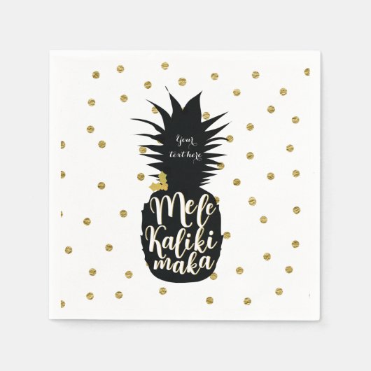 Serviette En Papier Fête de Noël de Mele Kalikimaka Ananas (Devant)