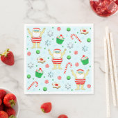 Serviette En Papier Fête de Noël de natation (En situation)