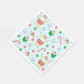 Serviette En Papier Fête de Noël de natation (Coin)