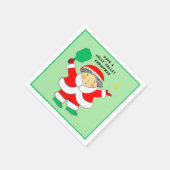 Serviette En Papier Fête de Noël de Pickball (Coin)