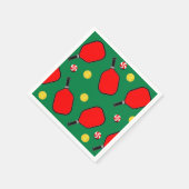 Serviette En Papier Fête de Noël de Pickleball (Coin)