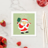 Serviette En Papier Fête de Noël de pickleball (En situation)