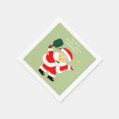 Serviette En Papier Fête de Noël de pickleball (Coin)