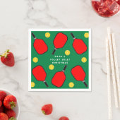 Serviette En Papier Fête de Noël de Pickleball (En situation)