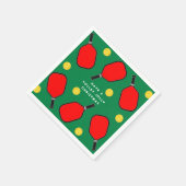 Serviette En Papier Fête de Noël de Pickleball (Coin)