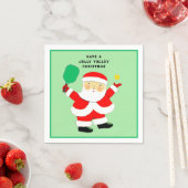 Serviette En Papier Fête de Noël de Pickleball (En situation)