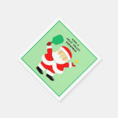 Serviette En Papier Fête de Noël de Pickleball (Coin)