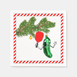 Serviette En Papier Fête de Noël de pickleball