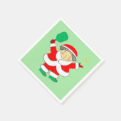 Serviette En Papier Fête de Noël de pickleball (Coin)