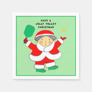 Serviette En Papier Fête de Noël de Pickleball