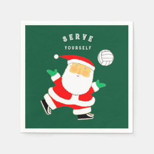 Serviette En Papier Fête de Noël de volley-ball