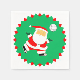 Serviette En Papier Fête de Noël de volley-ball