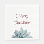 Serviette En Papier Fête de Noël Desert Botanical Succulent (Devant)