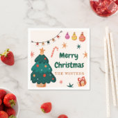 Serviette En Papier Fête de Noël d'hiver (En situation)