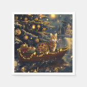 Serviette En Papier Fête de Noël du chat du Bengale Voyage (Devant)