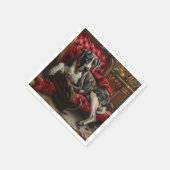 Serviette En Papier Fête de Noël du chien Danse (Coin)