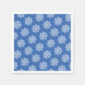 Serviette En Papier Fête de Noël du Motif Blue Snowflake (Devant)