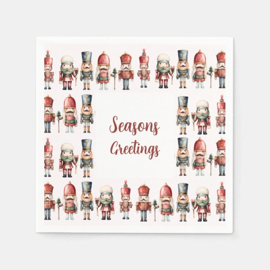 Serviette En Papier Fête de Noël Elégante Nutcracker (Devant)