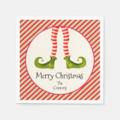 Serviette En Papier Fête de Noël Elf Legs (Devant)